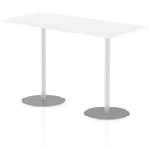 Dynamic Italia 1800 x 800mm Poseur Rectangular Table White Top 1145mm High Leg ITL0312 DD